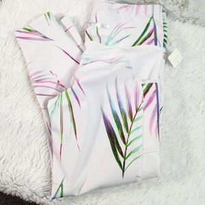 TKO Technical Knockout Tropical Leaves Leggings